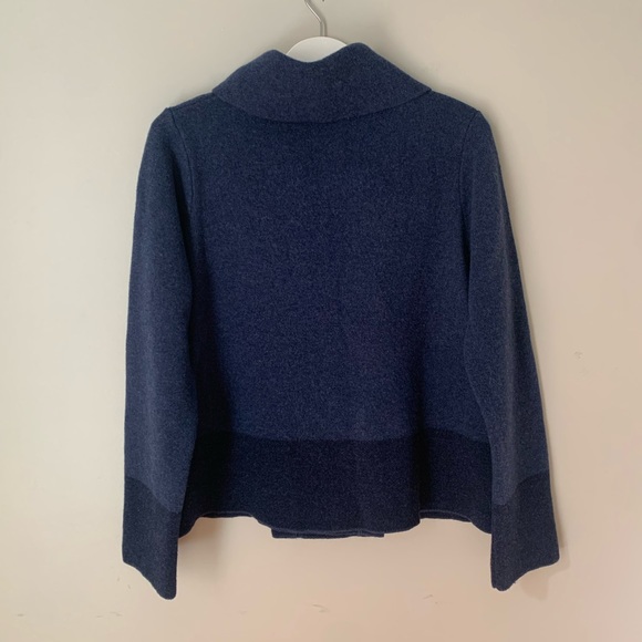 🌸HOST PICK🌸 CHIARAMENTE size L two-tone blue wool sweater - Picture 8 of 12